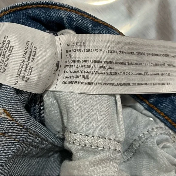 Abercrombie 90s Baggy Jeans Medium Wash Low Rise 29 Straight Y2K Streetwear - Picture 10 of 10